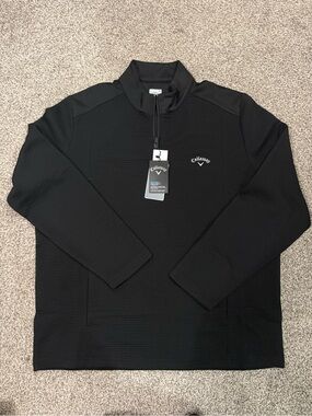 Callaway Men’s Black Quarter-Zip Lightweight Golf Jacket